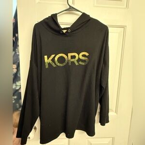 Michael Kors Black Hoodie with Gold Logo
